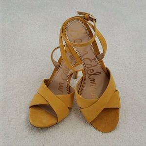 Mustard Yellow Suede Sam Edelman Sandals